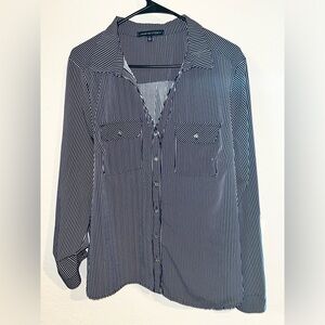 Adrienne striped buttoned up blouse